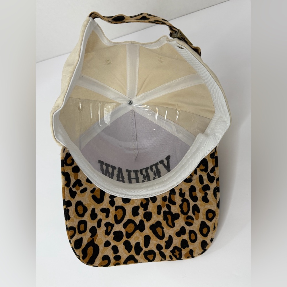 YEEHAW Cheetah Print Trucker Hat Western Snapback Adjustable - Picture 5 of 5